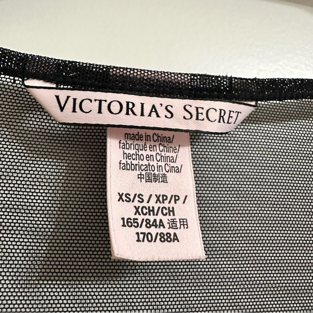 VICTORIA’S SECRET WITCHY GOTH SHEER MESH SHORT SLEEVE TOP XS - Picture 4 of 6